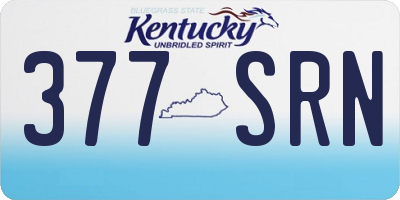 KY license plate 377SRN