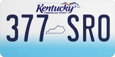KY license plate 377SRO