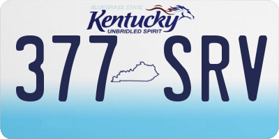 KY license plate 377SRV