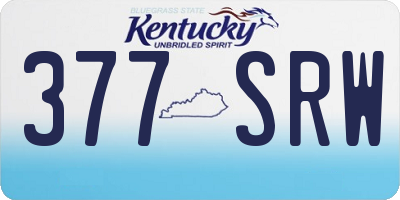 KY license plate 377SRW