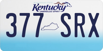 KY license plate 377SRX