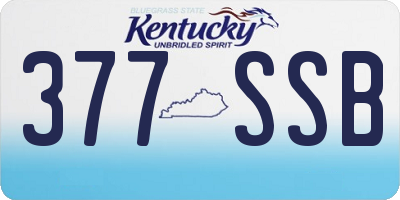 KY license plate 377SSB