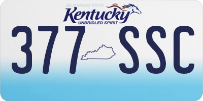 KY license plate 377SSC