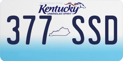 KY license plate 377SSD