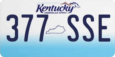 KY license plate 377SSE