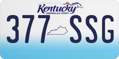 KY license plate 377SSG