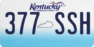 KY license plate 377SSH
