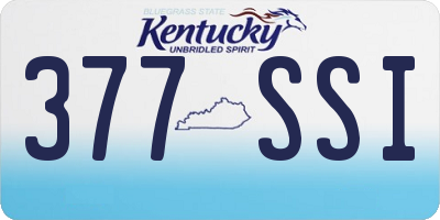 KY license plate 377SSI
