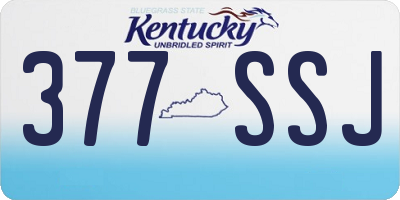 KY license plate 377SSJ