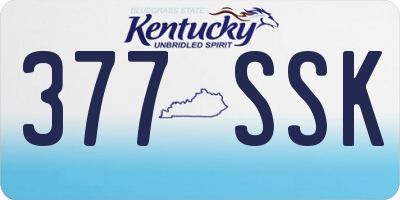KY license plate 377SSK
