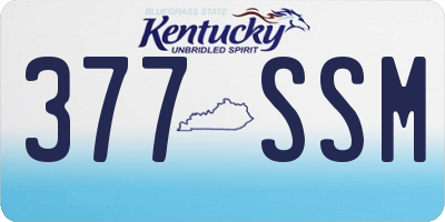 KY license plate 377SSM