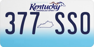 KY license plate 377SSO