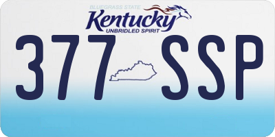 KY license plate 377SSP