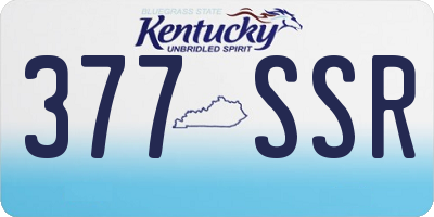 KY license plate 377SSR