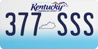 KY license plate 377SSS