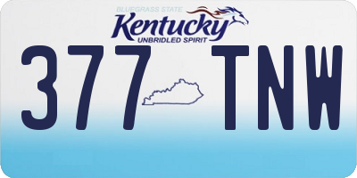 KY license plate 377TNW