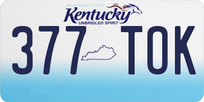 KY license plate 377TOK