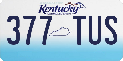 KY license plate 377TUS