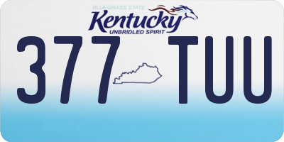 KY license plate 377TUU