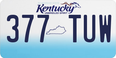 KY license plate 377TUW