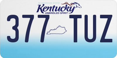 KY license plate 377TUZ