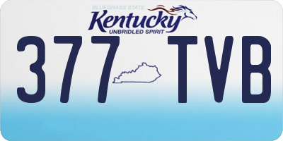 KY license plate 377TVB