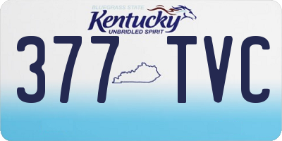 KY license plate 377TVC