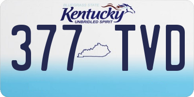KY license plate 377TVD