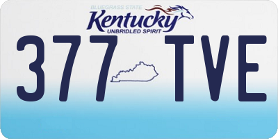 KY license plate 377TVE