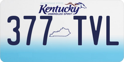 KY license plate 377TVL