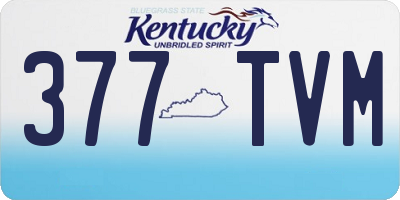 KY license plate 377TVM
