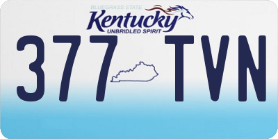 KY license plate 377TVN
