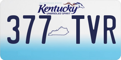 KY license plate 377TVR