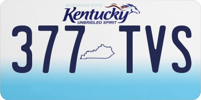 KY license plate 377TVS
