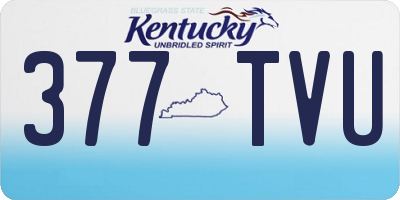 KY license plate 377TVU