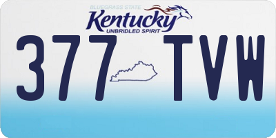 KY license plate 377TVW