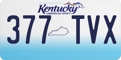 KY license plate 377TVX