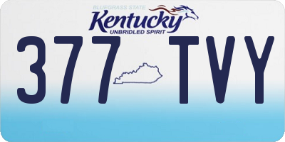 KY license plate 377TVY