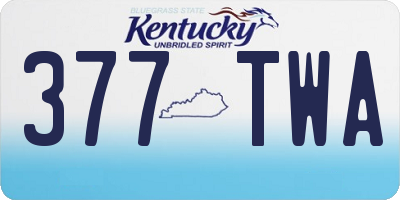 KY license plate 377TWA