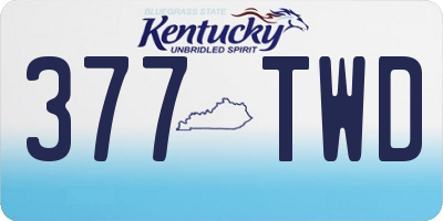 KY license plate 377TWD