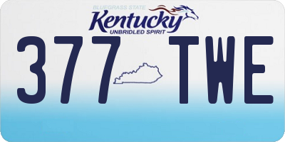 KY license plate 377TWE