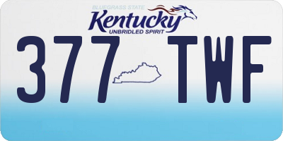KY license plate 377TWF