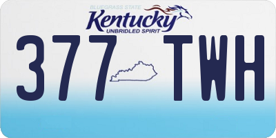KY license plate 377TWH