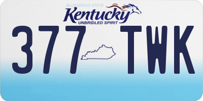 KY license plate 377TWK