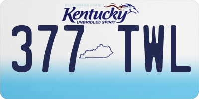 KY license plate 377TWL