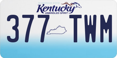 KY license plate 377TWM