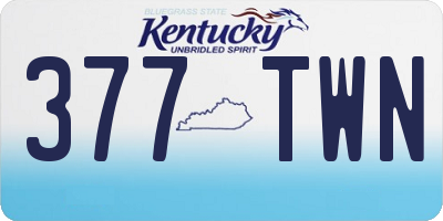 KY license plate 377TWN