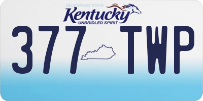 KY license plate 377TWP
