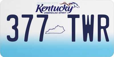 KY license plate 377TWR