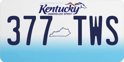 KY license plate 377TWS